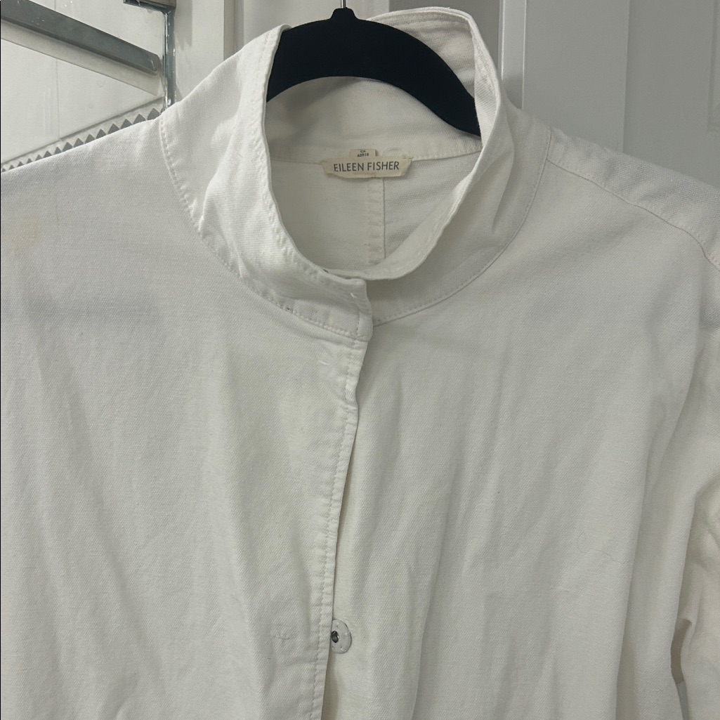 Eileen Fisher Cream Mandarin Jacket